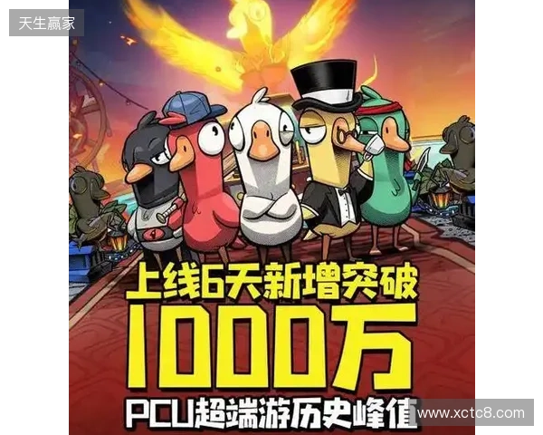 《鹅鸭杀》上线6日新增用户破千万 同时最高在线人数超Steam端峰值纪录